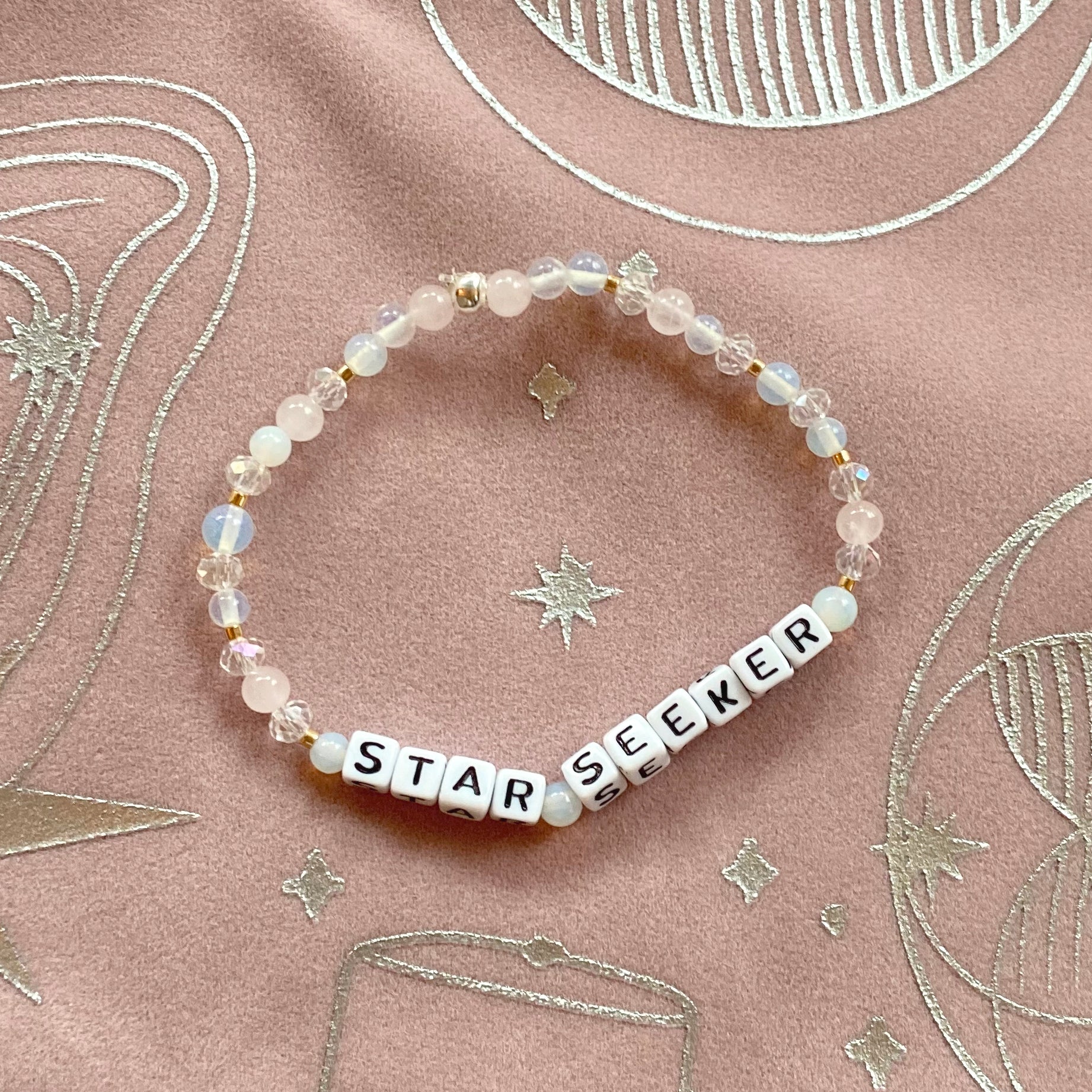 Star Seeker Gemstone Letter Bracelet