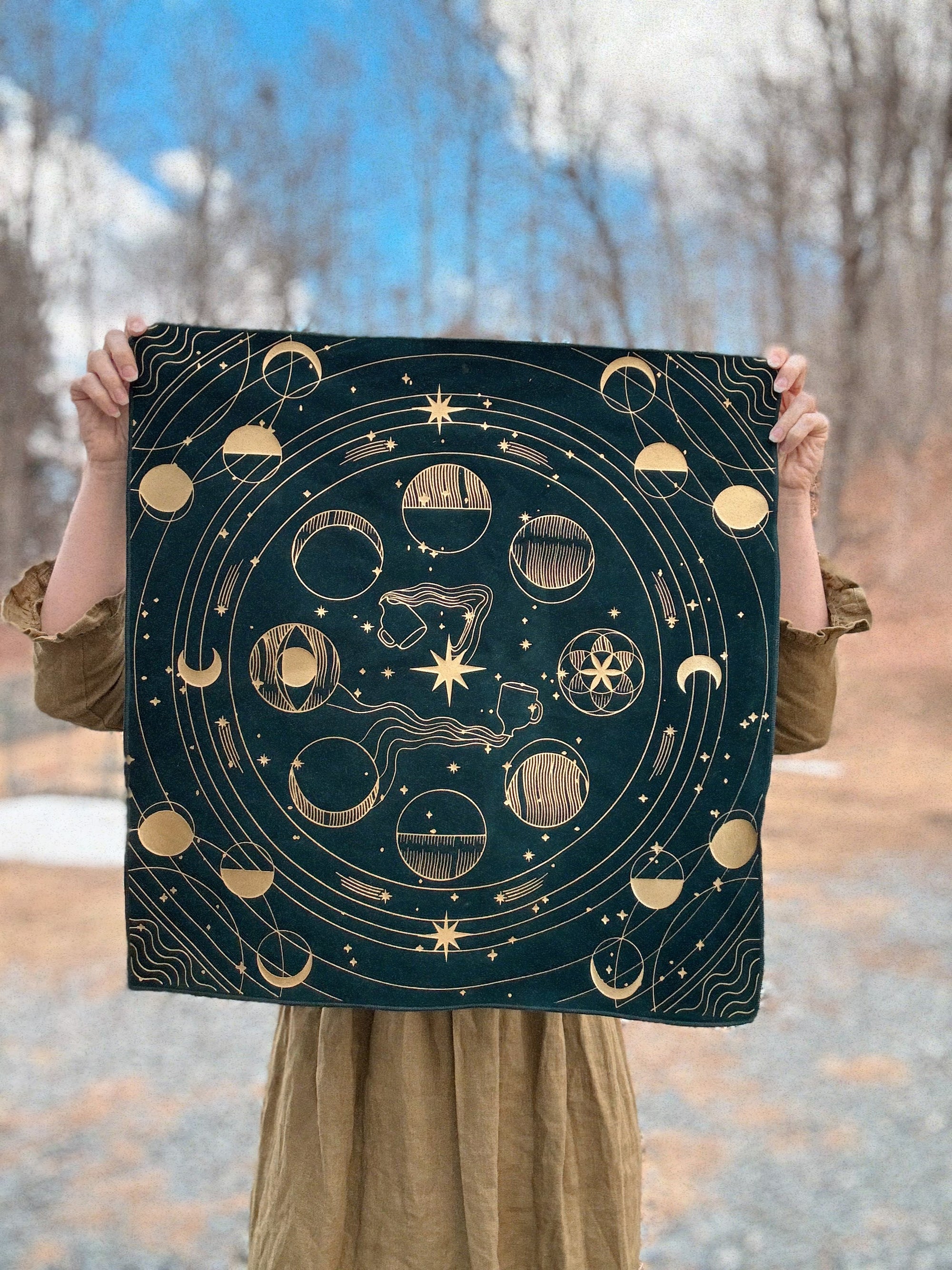 Star Seeker Altar Cloth - Sea Green