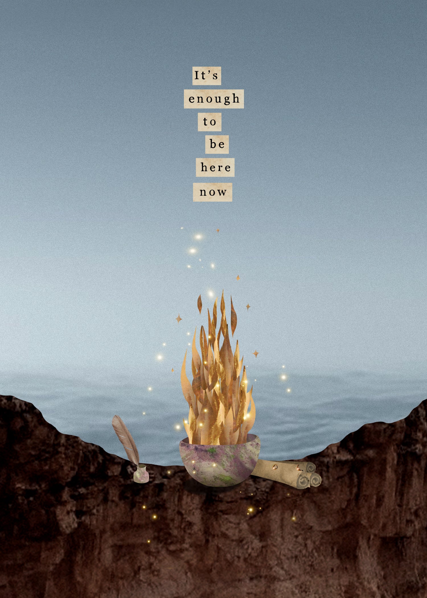 Be Here Now ✨ Limited Edition Giclee Art Print 5"x7"